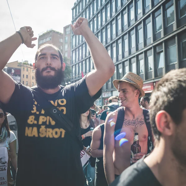 Işçi günü Milano'da düzenlenen — Stok fotoğraf