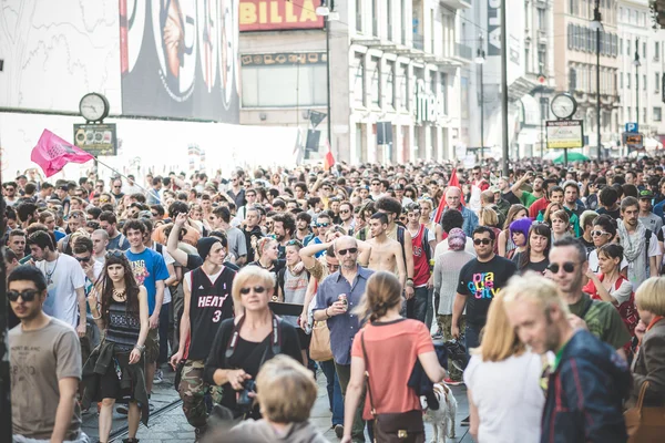 Dag van de arbeid gehouden in Milaan — Stockfoto