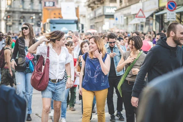 Ημέρα της εργασίας που πραγματοποιήθηκε στο Μιλάνο — Φωτογραφία Αρχείου