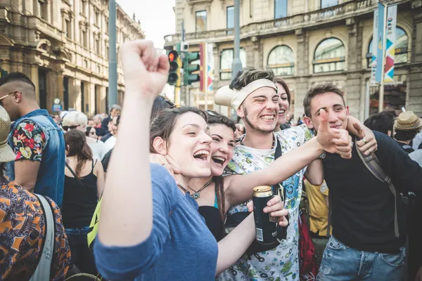 Işçi günü Milano'da düzenlenen — Stok fotoğraf