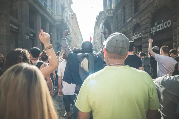 Işçi günü Milano'da düzenlenen — Stok fotoğraf