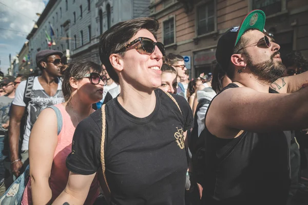 Işçi günü Milano'da düzenlenen — Stok fotoğraf