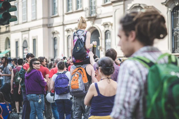 Işçi günü Milano'da düzenlenen — Stok fotoğraf