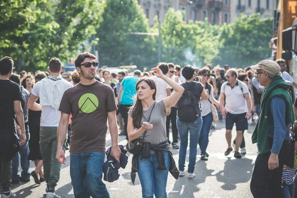 Dag van de arbeid gehouden in Milaan — Stockfoto