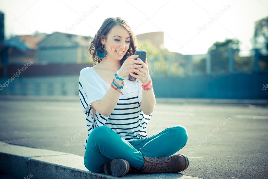 Woman with smart phone