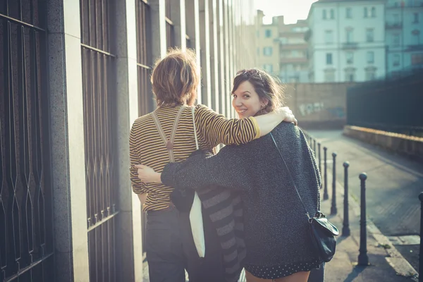 Young modern stylish couple — Stock Photo, Image