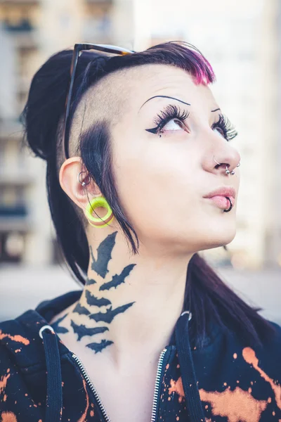 Beautiful punk girl — Stock Photo, Image