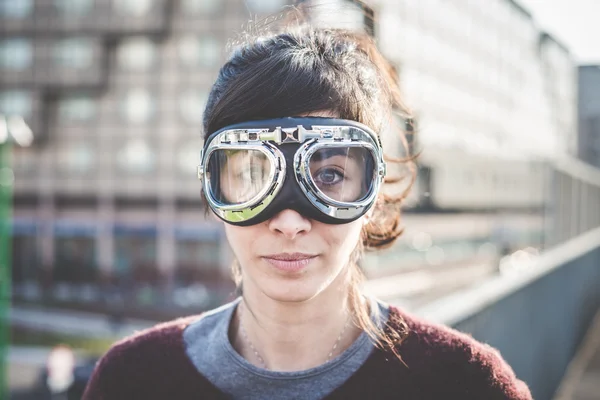 Kobieta w okulary aviator — Zdjęcie stockowe
