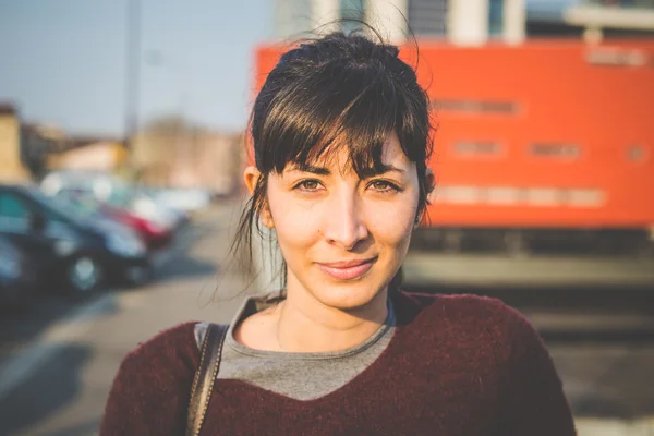 Young beautiful hipster woman — Stock Photo, Image