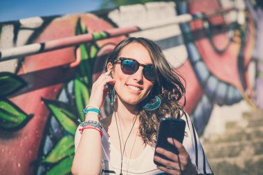 akıllı telefon güzel esmer Bayan