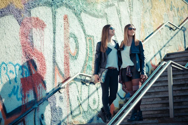 Zwei schöne junge Frauen — Stockfoto