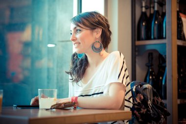 akıllı telefon güzel esmer Bayan