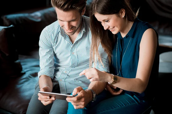 Young beautiful couple lovers — Stock Photo, Image