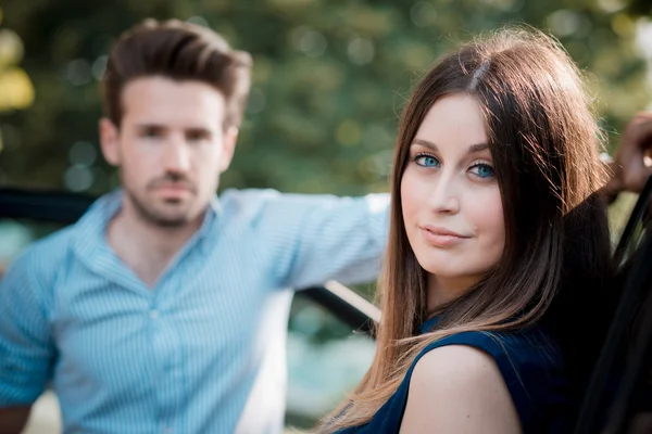 Young beautiful couple lovers — Stock Photo, Image