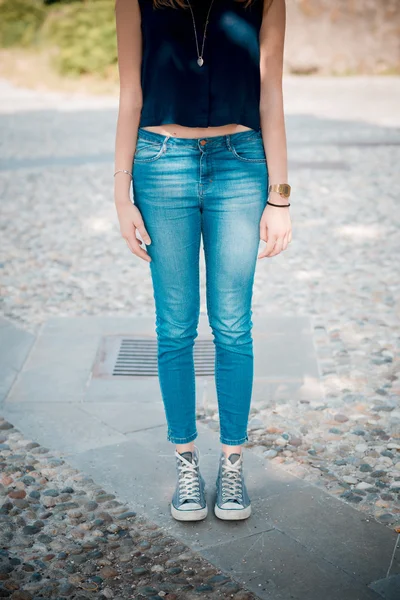 Young beautiful hipster woman — Stock Photo, Image