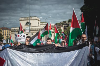 26 Temmuz 2014 'te Milano' da Filistin yanlısı tezahür