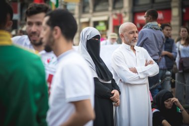 26 Temmuz 2014 'te Milano' da Filistin yanlısı tezahür