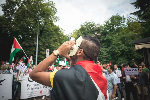 Manifestation pro palestine à Milan le 26 juillet 2014 — Photo