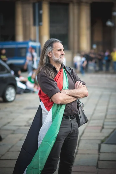 Pro palestine manifestation in milan on july, 26 2014 — Stock Photo, Image