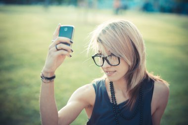 genç güzel model kadın selfie