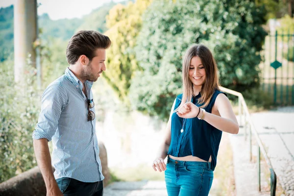 Beautiful couple lovers — Stock Photo, Image