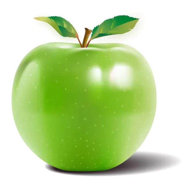 Manzana verde — Vector de stock