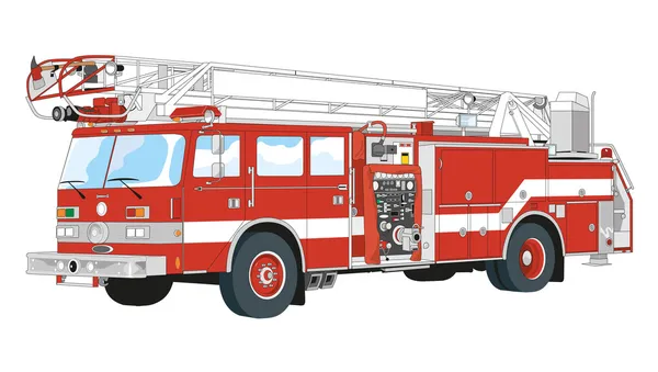 Camion pompier images vectorielles, Camion pompier vecteurs libres de  droits