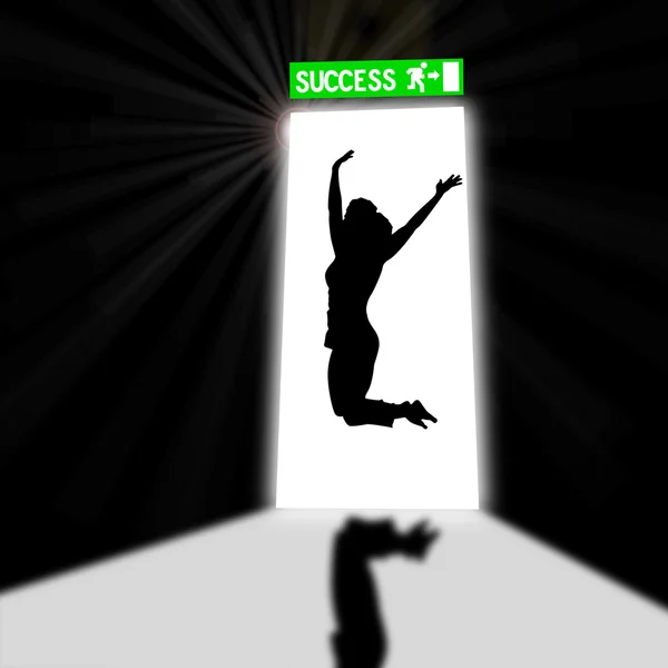 Door of success — Stock Vector