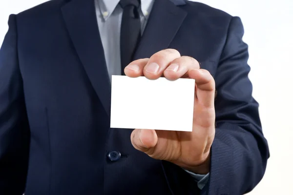 Showing a business card — Stock Photo, Image