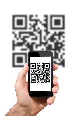 boş ekran ile hareket eden smartphone holding