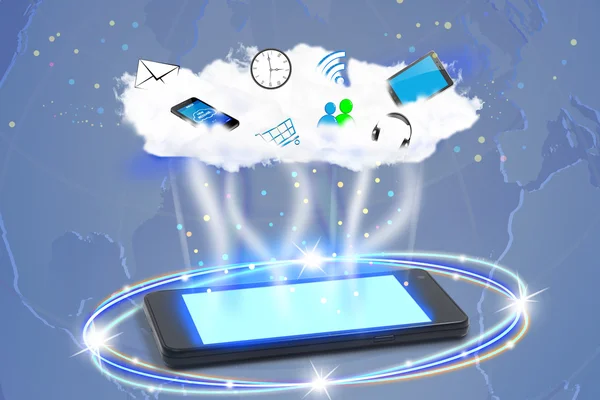 Cloud, Connecting World — Stock Photo, Image