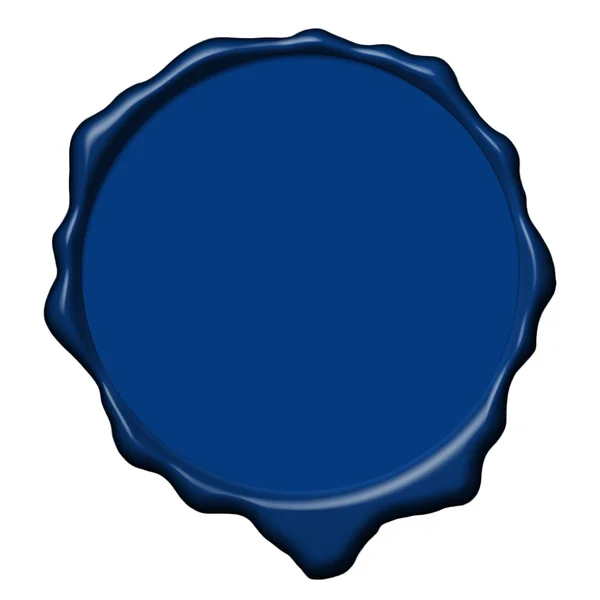 Blue wax empty seal — Stock Photo, Image