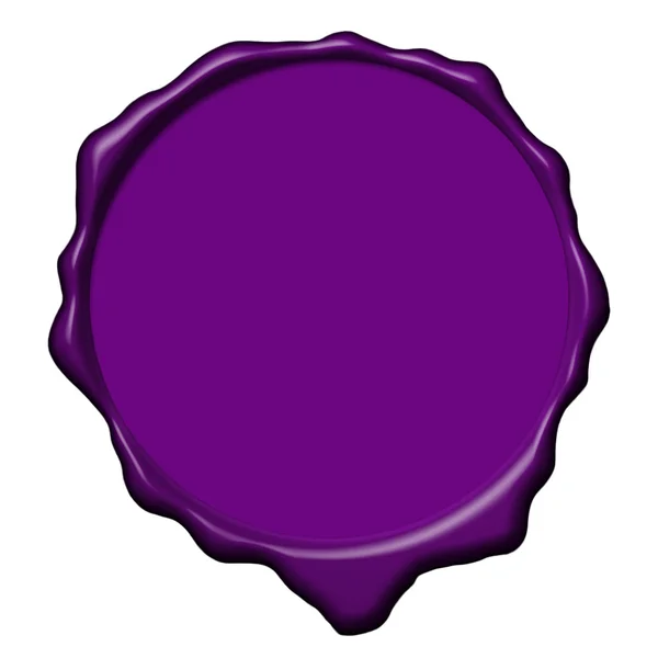 Violet wax empty seal — Stock Photo, Image