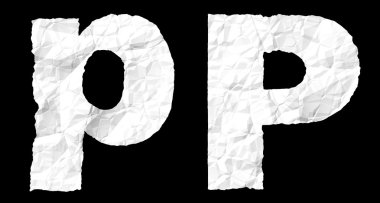 Kağıt alfabe - p çökmek