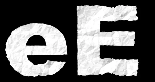 Alphabet papier crumple - E — Photo