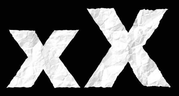 Crumple paper alphabet - X — Stock Photo, Image