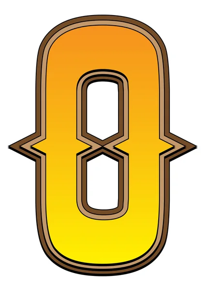 Západní abecedy číslo - 0 — Stock fotografie