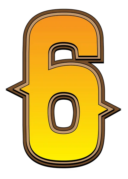 Número del alfabeto occidental - 6 — Foto de Stock