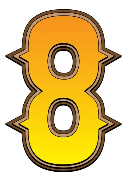Número del alfabeto occidental - 8 — Foto de Stock