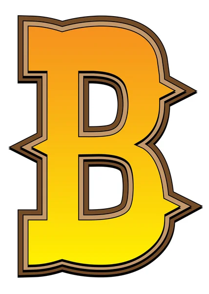 Nyugati ábécé levél - B — Stock Fotó