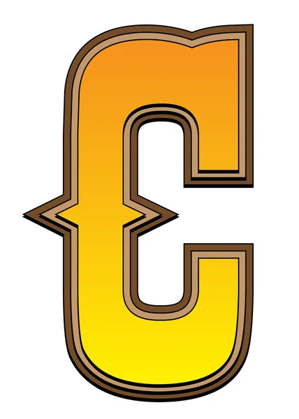 Δυτικό αλφάβητο επιστολή - γ — Φωτογραφία Αρχείου