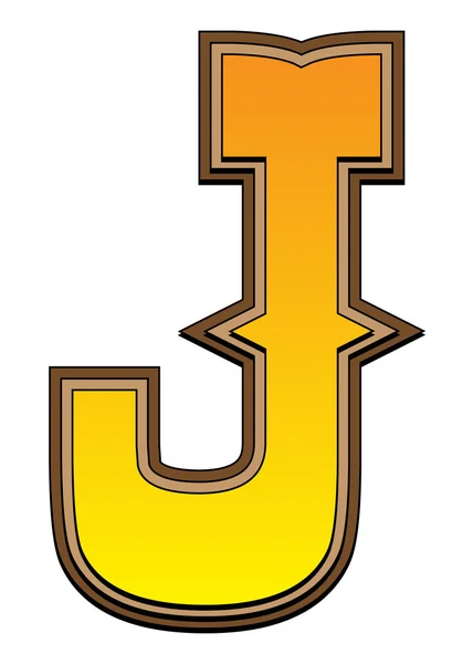 Litera alfabetu zachodnich - j — Zdjęcie stockowe