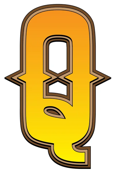 Západní abecedy dopis - q — Stock fotografie