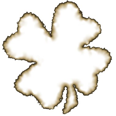 Shamrock parşömen yanmış