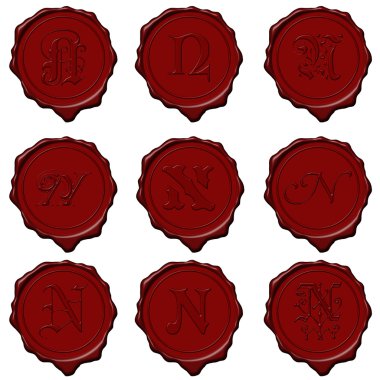 mum mühür alfabesi harfleri - n