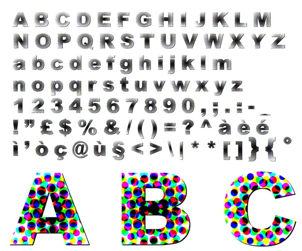 Dots fantasy alphabet — Stock Photo, Image