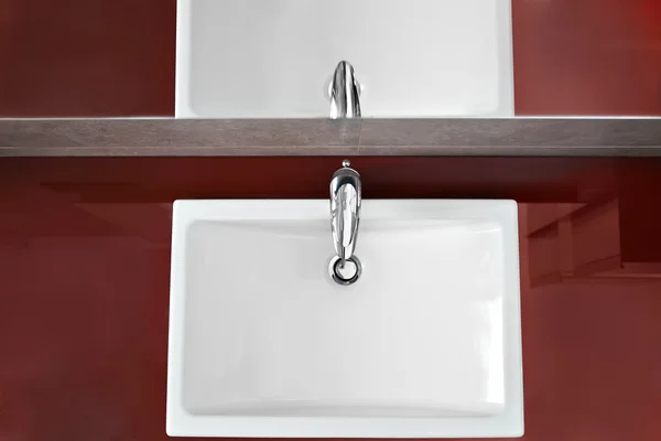 Sink view from above — Stock Photo, Image