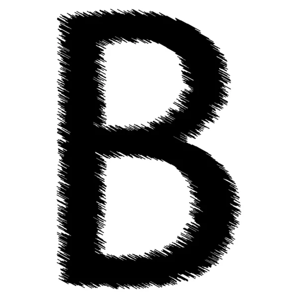Каракули письмо - B — стоковое фото