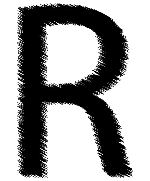 Scribble alphabet letter - R — Stock Photo, Image