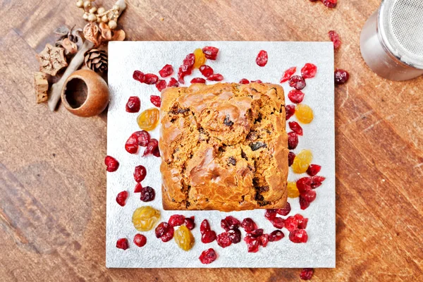 Christmas cake from above — Stock Photo, Image